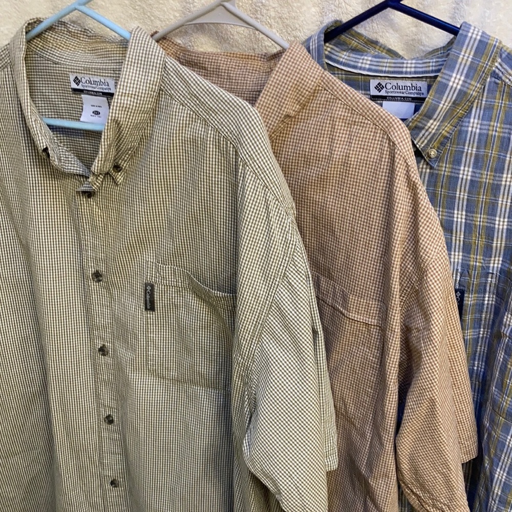 All 3 Columbia 2XT Dress Shirts